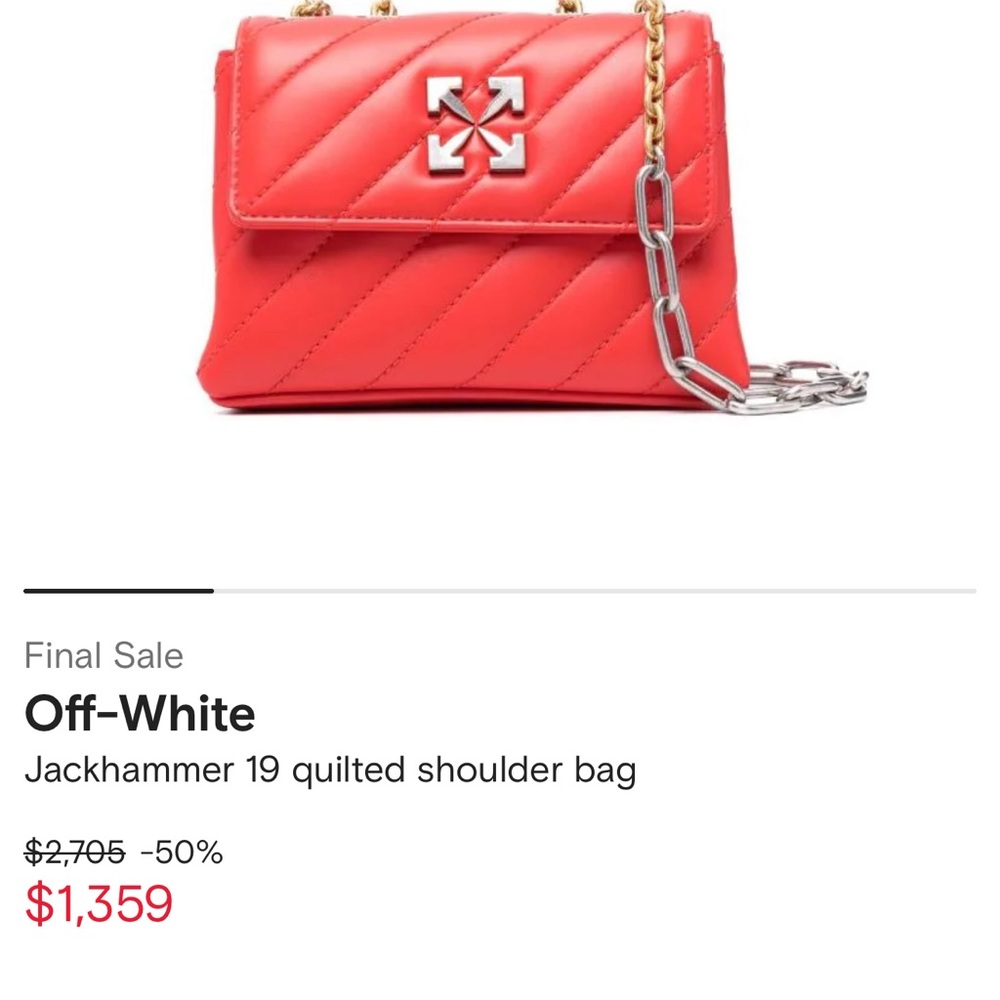 Off white crossbody bag